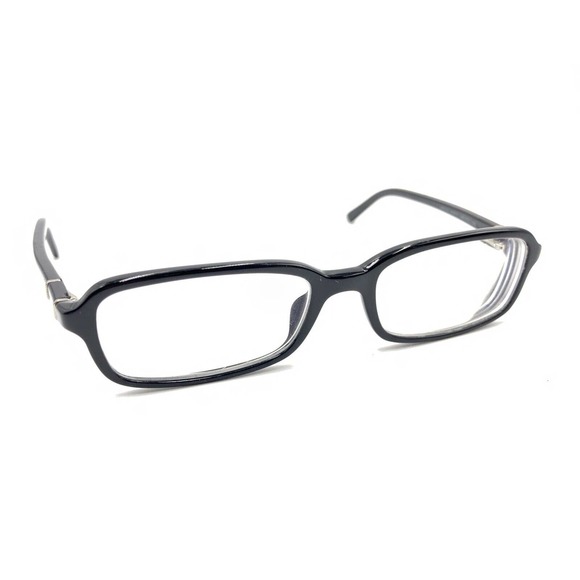 PRADA VPR11G 1AB-1O1 Black Rectangle Eyeglasses Frames 52-17 135 Italy Designer - Picture 1 of 12